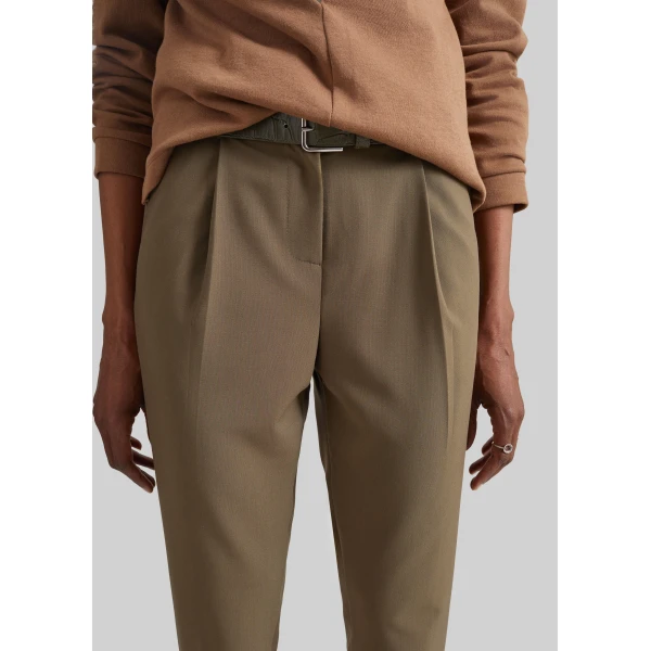 The Frankie Shop Averon Stirrup Pants in Dark Olive, view 4