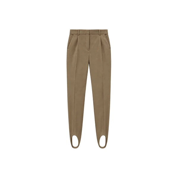 The Frankie Shop Averon Stirrup Pants in Dark Olive
