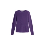 The Frankie Shop Beatrice Knit Padded Long Sleeve Top in Purple