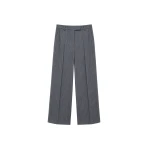 The Frankie Shop Brickell Trousers in Grey and White Pinstripe