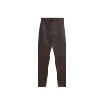 The Frankie Shop Dune Stretch Leather Panelled Pants in Brown