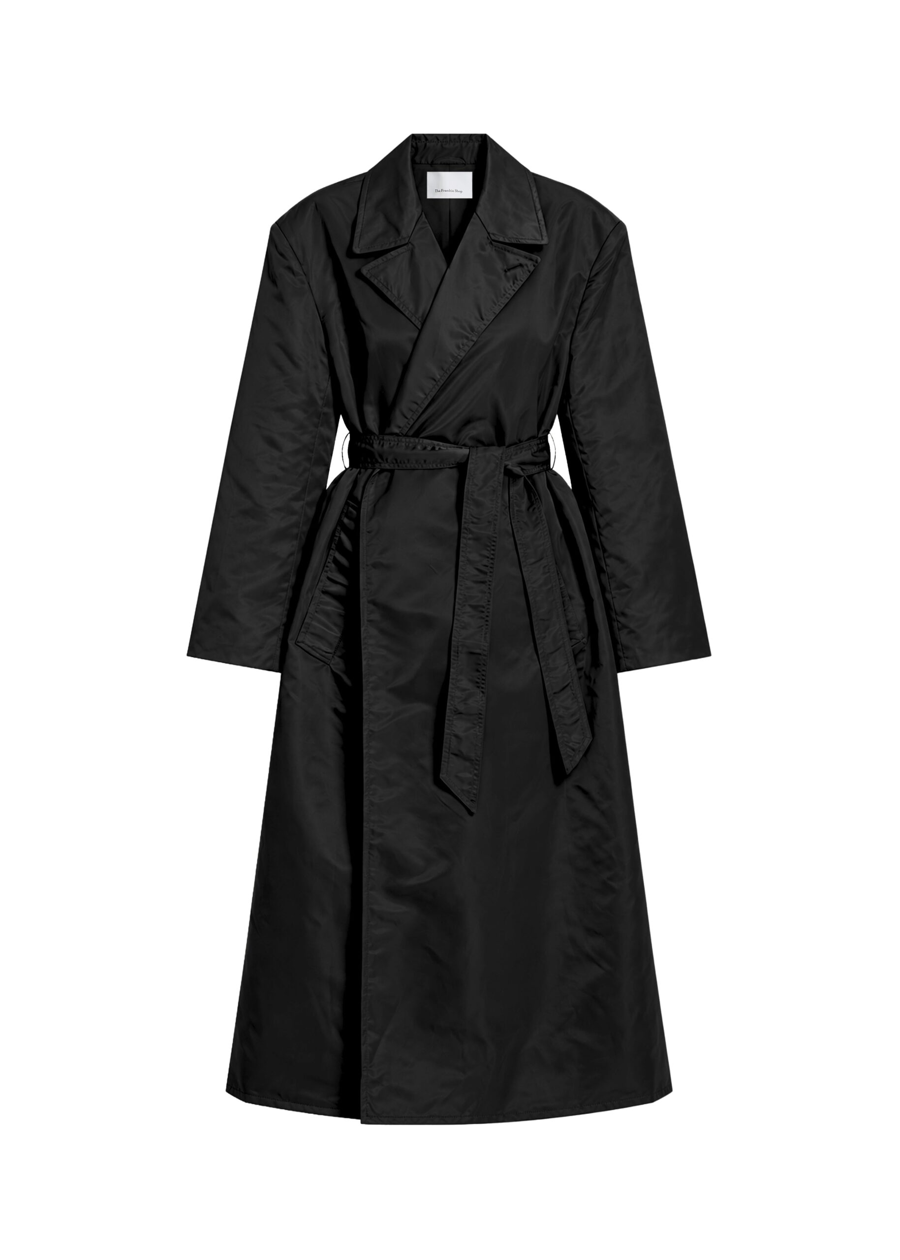 The Frankie Shop Eymi Technical Trench Coat in Black | Coats | Coveti The Frankie Shop Eymi Technical Trench Coat in Black