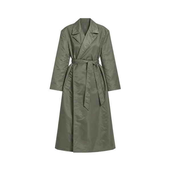 Eymi Technical Trench Coat in Olive