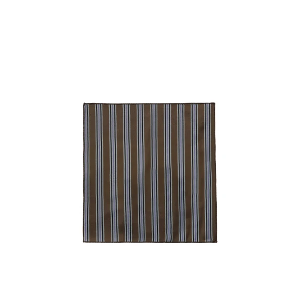 The Frankie Shop Grete Pocket Square in Brown Multi Stripe