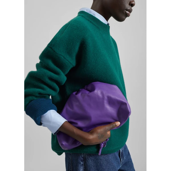 The Frankie Shop Hana Wool Sweater in Forest Green, view 3