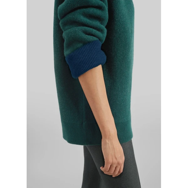 The Frankie Shop Hana Wool Sweater in Forest Green, view 5