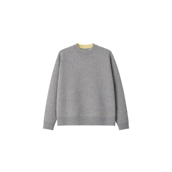 Hana Wool Sweater in Light Grey