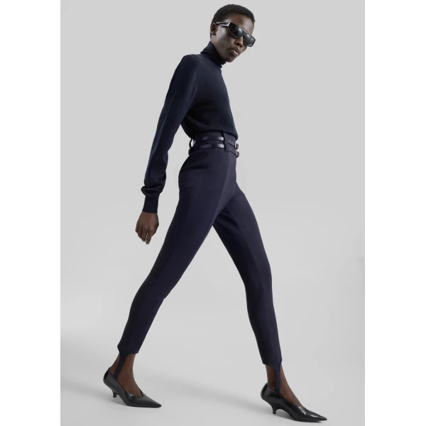 The Frankie Shop Hanne Stirrup Pants in Navy, view 2