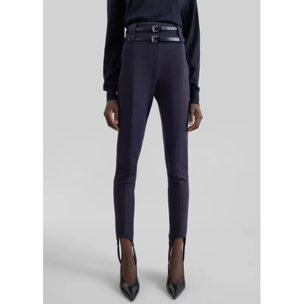 The Frankie Shop Hanne Stirrup Pants in Navy, view 4