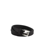 The Frankie Shop Jessie Leather Belt in Black