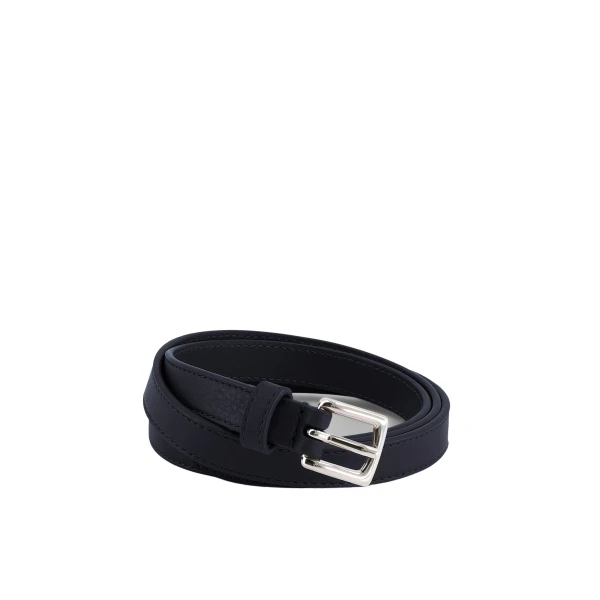 Jessie Leather Belt in Dark Navy