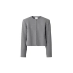 The Frankie Shop Mael Padded Cardigan in Grey