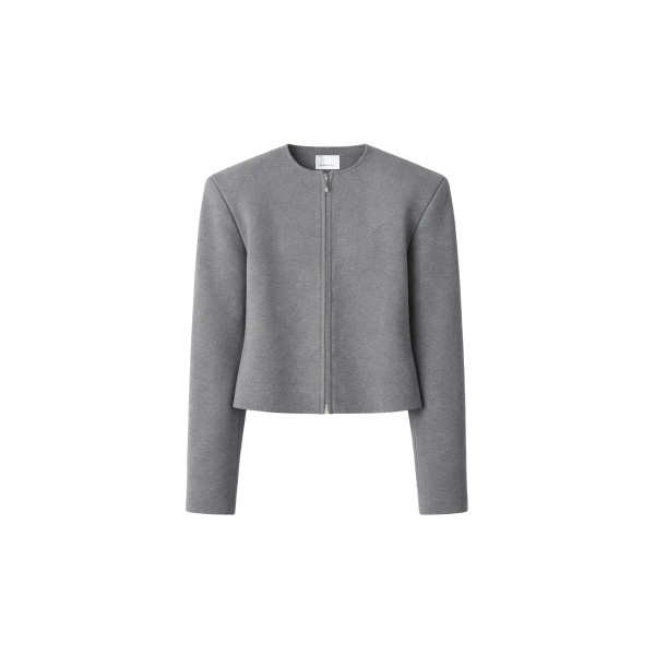 Mael Padded Cardigan in Grey