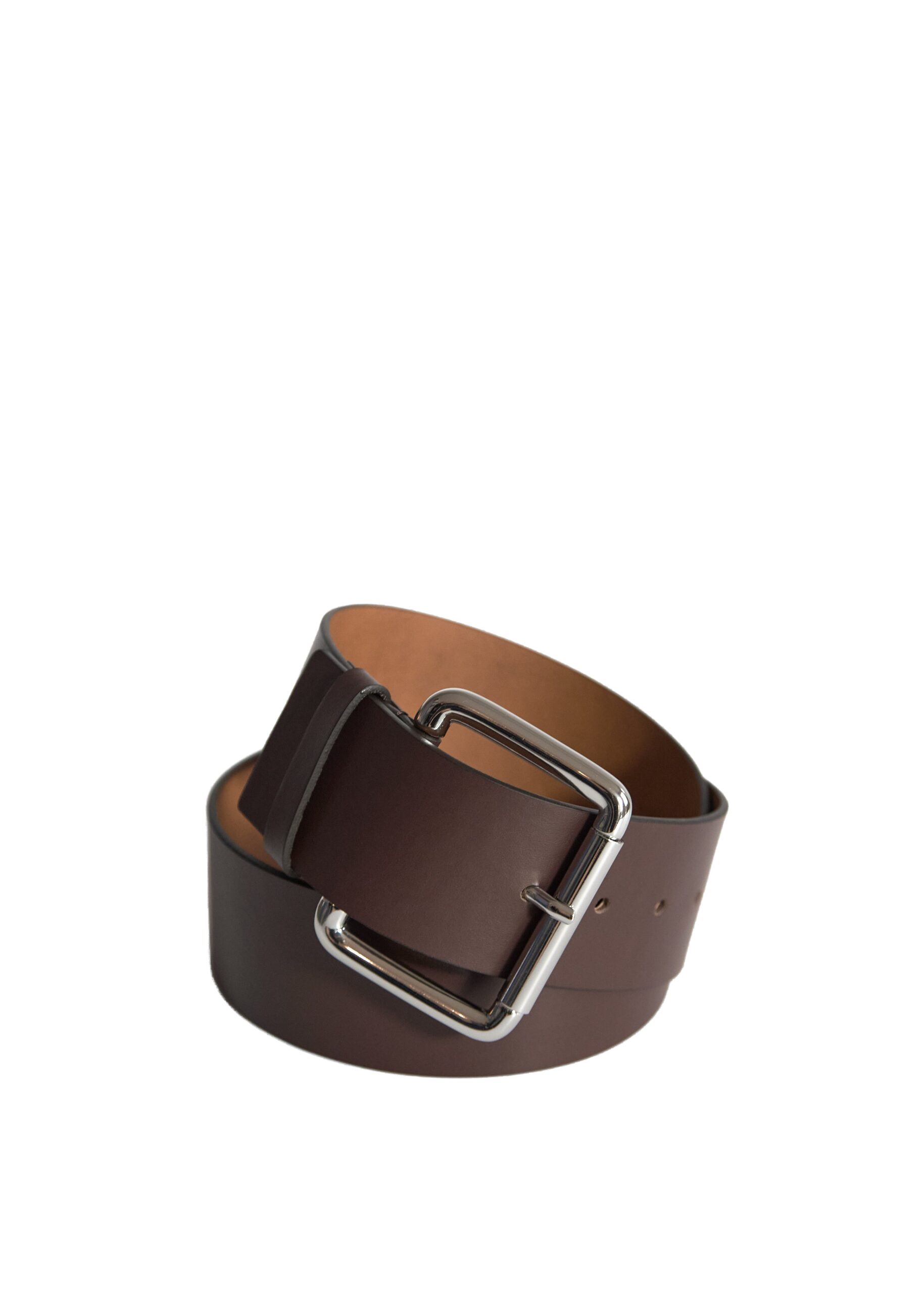 The Frankie Shop Marty Leather Belt in Dark Brown | Belts | Coveti The Frankie Shop Marty Leather Belt in Dark Brown