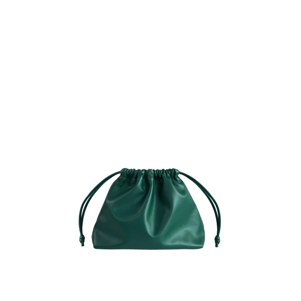 Morgan Faux Leather Small Pouch in Green