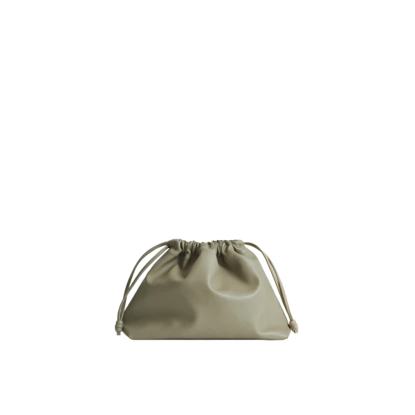 Morgan Faux Leather Small Pouch in Sage