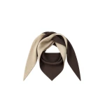 The Frankie Shop Nella Reversible Scarf in Beige and Brown