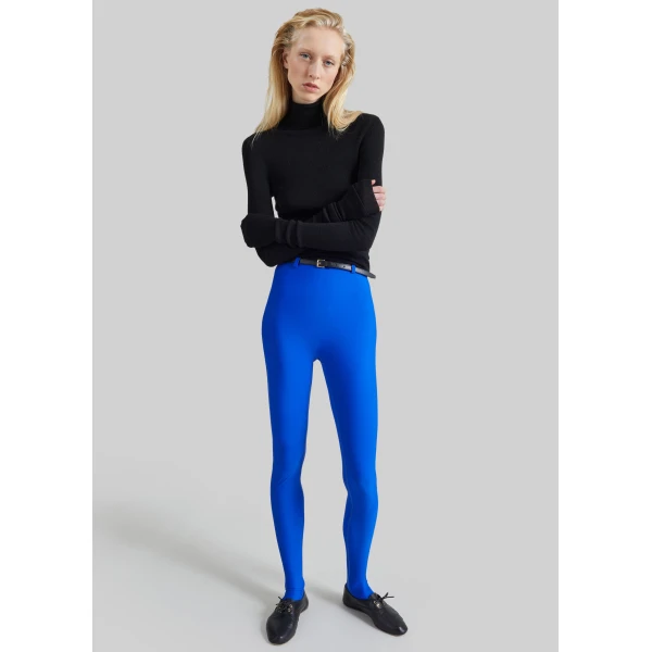 The Frankie Shop Ninetta Jersey Tights in Cobalt, view 5