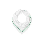 The Frankie Shop Oris Silk Scarf in White and Green