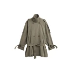 The Frankie Shop Orival Short Trench in Dark Olive