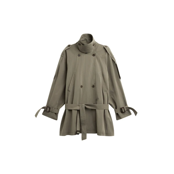 Orival Short Trench in Dark Olive