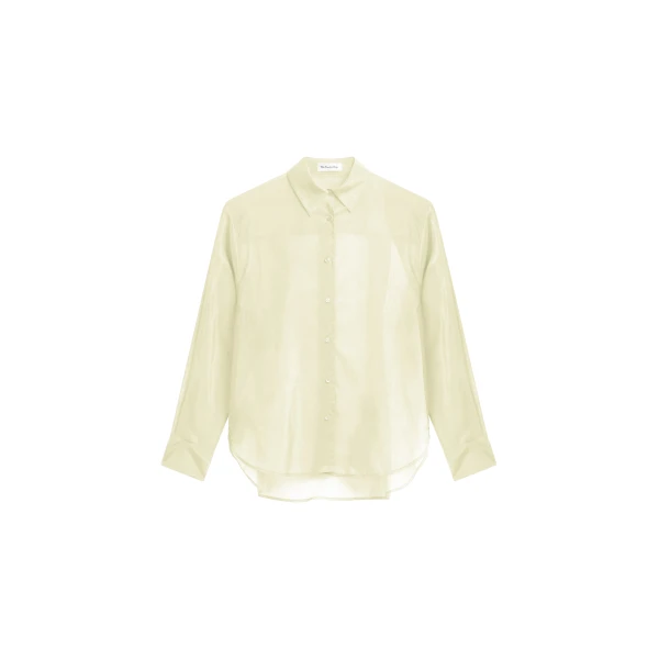 Peri Sheer Shirt in Pale Yellow