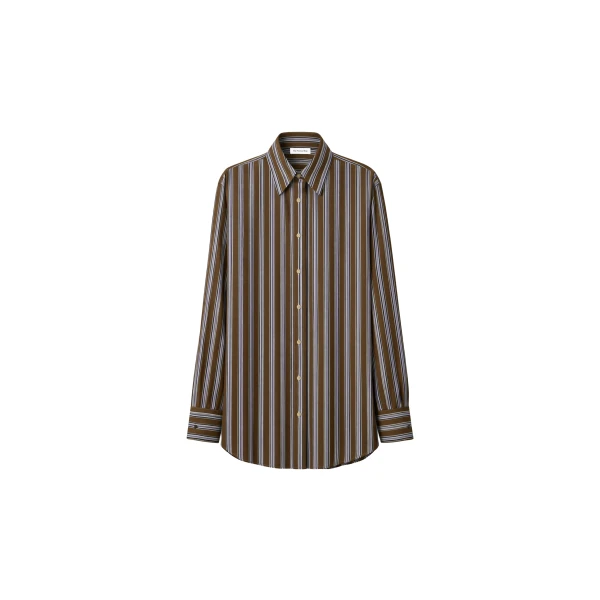 Peri Shirt in Brown Multi Stripe