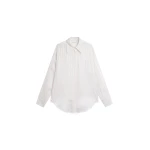 The Frankie Shop Selin Back Vent Shirt in White