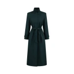 The Frankie Shop Skye Padded Trench Coat in Bottle Green