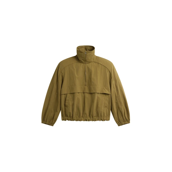 Sora Funnel Neck Anorak in Pale Olive