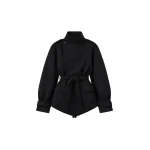 The Frankie Shop Tavea Belted Jacket in Black