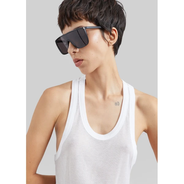 The Frankie Shop Tolfa Soft Tank Top in White, view 2