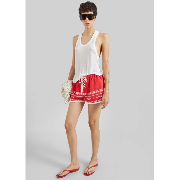 The Frankie Shop Tolfa Soft Tank Top in White, view 5