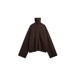 The Frankie Shop Veda Oversized Zip-Up Cardigan in Brown