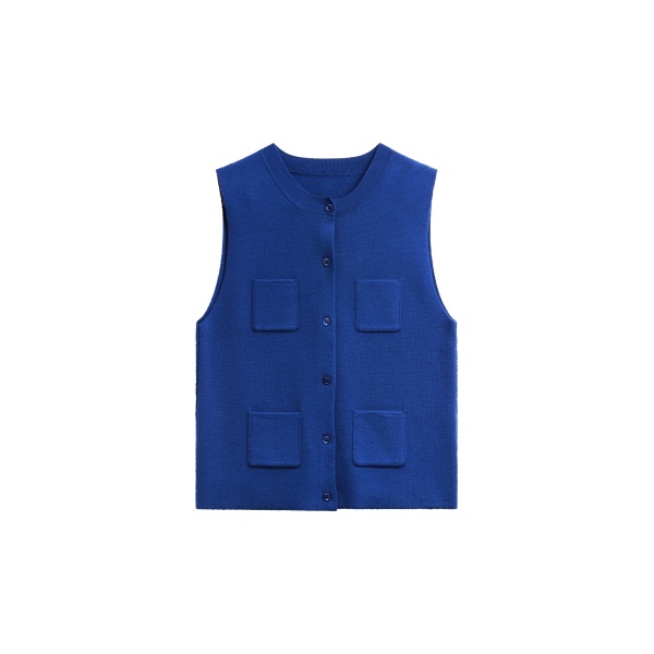 Villena Knit Vest in Blue