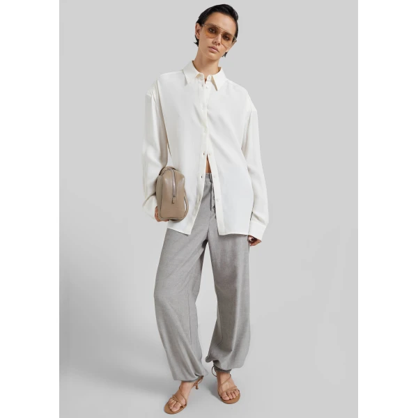The Frankie Shop Vimont Balloon Pants in Taupe Melange, view 4