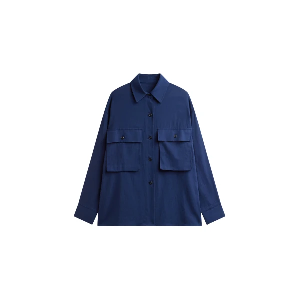 Vito Utility Shirt in Navy