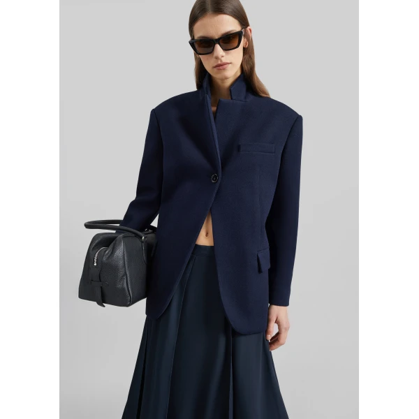 The Frankie Shop Xena Blazer in Navy, view 2