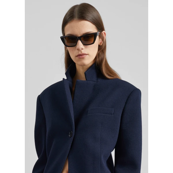 The Frankie Shop Xena Blazer in Navy, view 3
