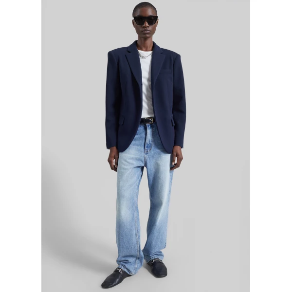 The Frankie Shop Xena Blazer in Navy, view 6