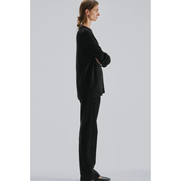 The Row Kenton Pant in Faded Black, view 4