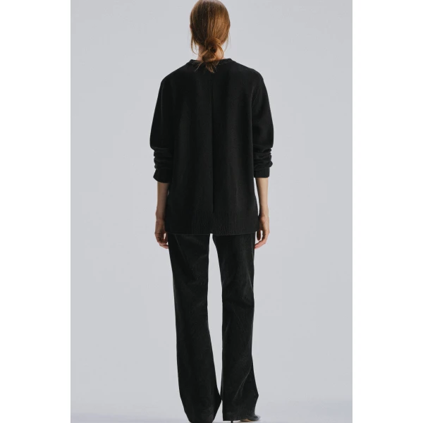 The Row Kenton Pant in Faded Black, view 5