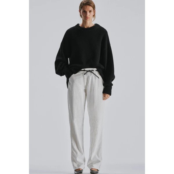 The Row Kenton Pant in Off White, view 3