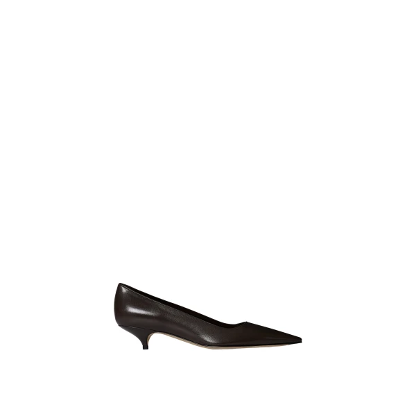 Liisa Kitten Three Heel in Lacquer Brown