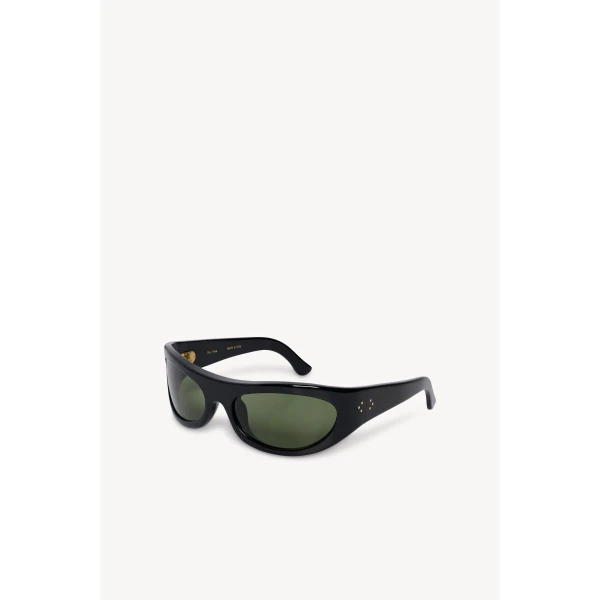 The Row Sunglasses B in Black and Green, view 2