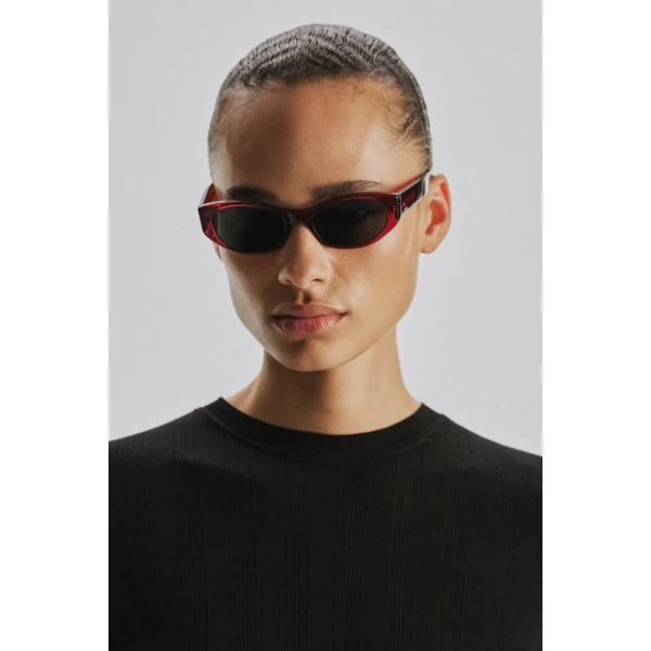 The Row Sunglasses C in Clear Red and Black, view 4