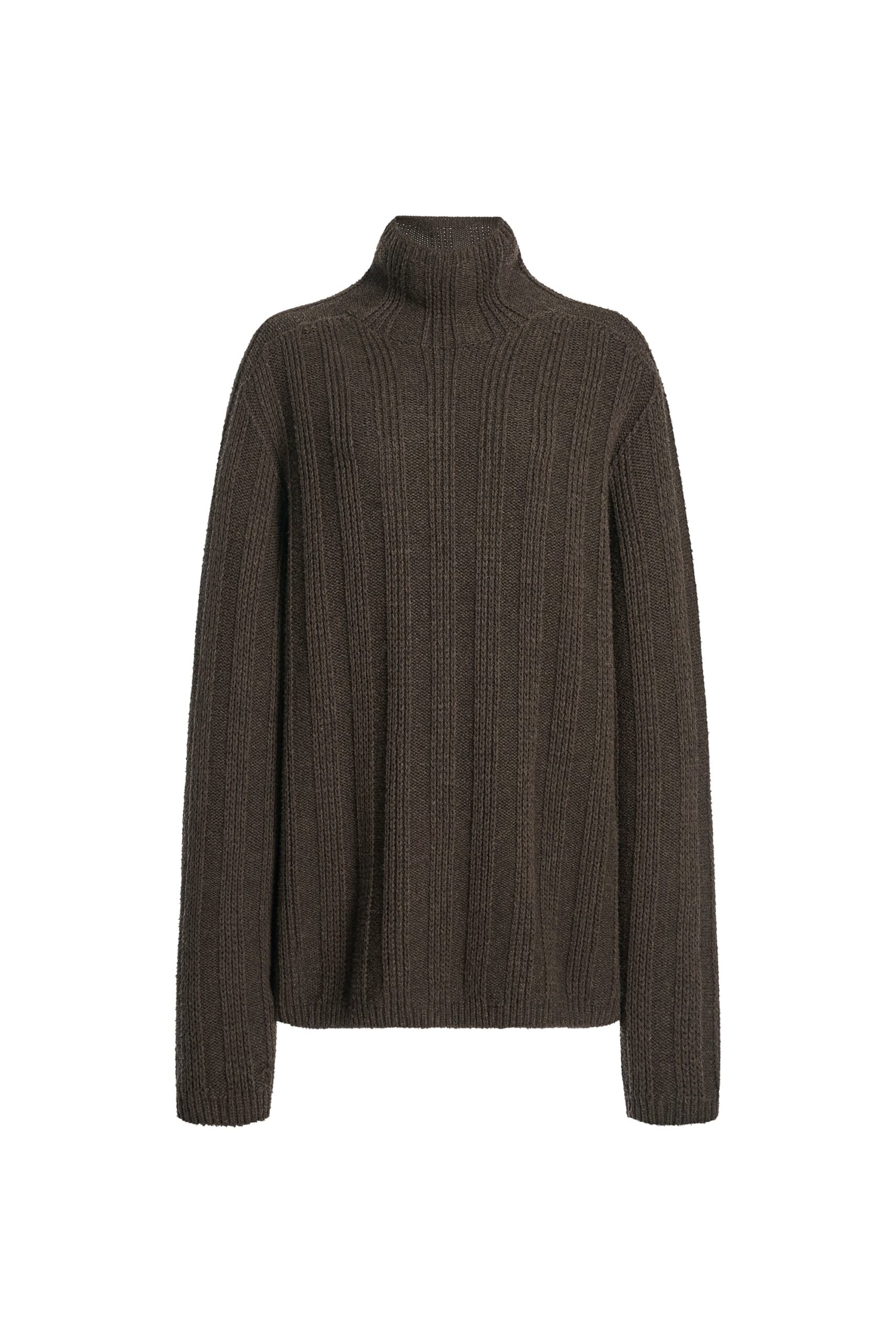 The Row Tartu Turtleneck in Nut Brown | Knitwear | Coveti The Row Tartu Turtleneck in Nut Brown
