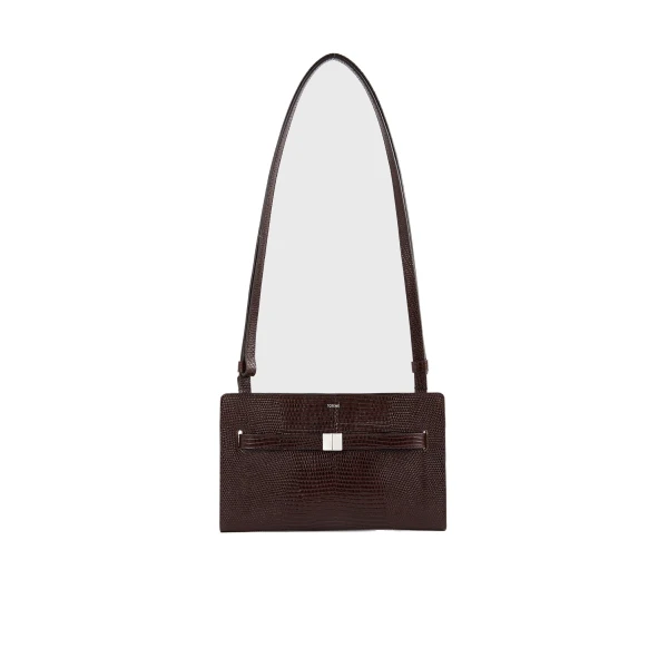 Toteme Belted lizard-embossed crossbody in Brown