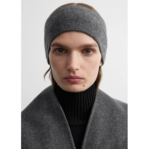 Toteme Cashmere headband in Grey mélange, view 3