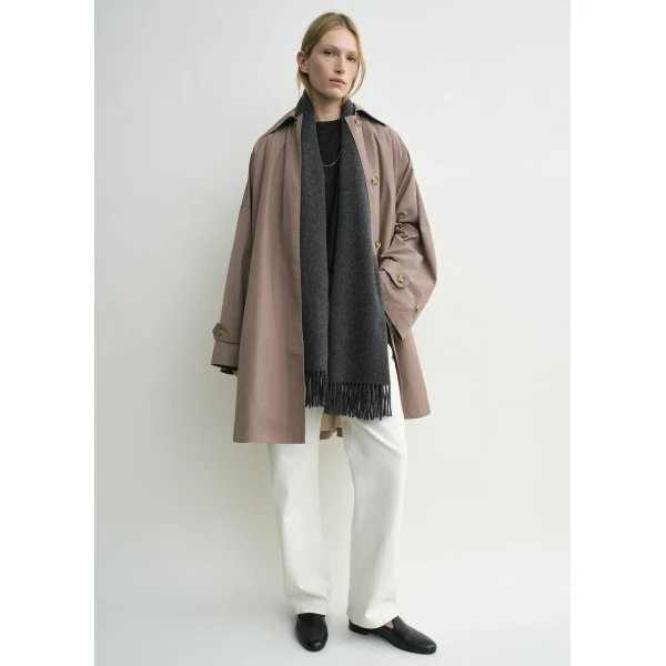 Toteme Cashmere scarf in Charcoal, view 2